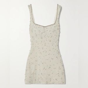 Clio Peppiatt embellished stretch tulle dress